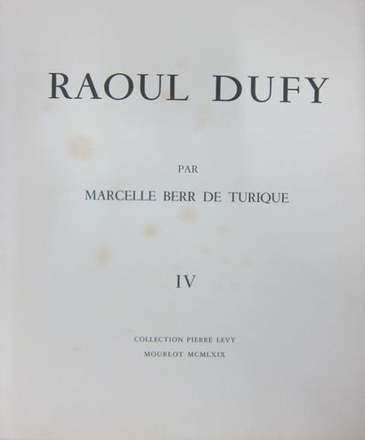 null Marcelle BERR de TURIQUE.
Raoul Dufy.
Paris, Collection Pierre Lévy, Mourlot,...